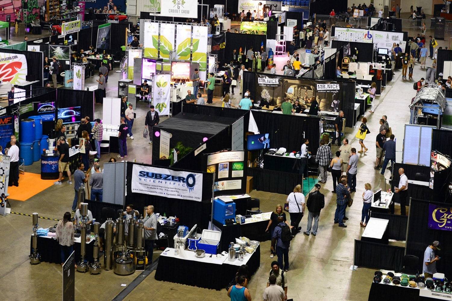 Bird's eye view of cannabis convention in Detroit